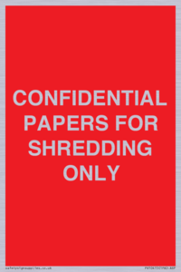 CONFIDENTIAL PAPERS FOR SHREDDING ONLY